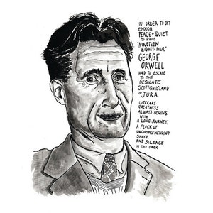 George Orwell Poster Print Great Writers Literary Poster