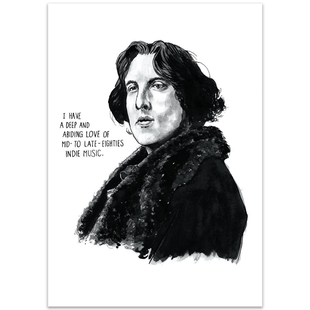 Oscar Wilde Portrait Poster Print, as Seen on Hbo's 'girls', 80s