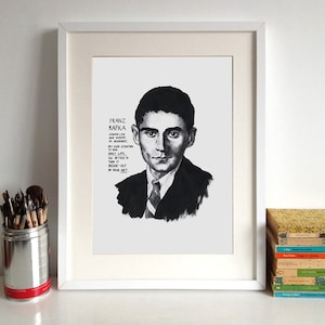 Franz Kafka poster print Great Writers image 2