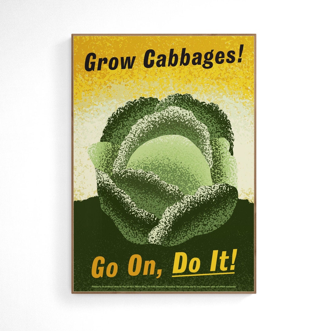 Gemüsegarten Poster, humorvoller Druck für Gartenbegeisterte