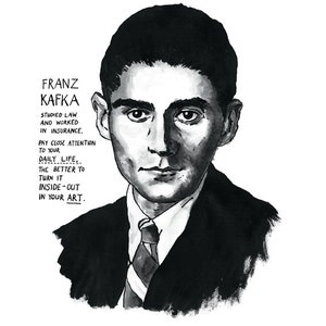 Franz Kafka poster print Great Writers image 1