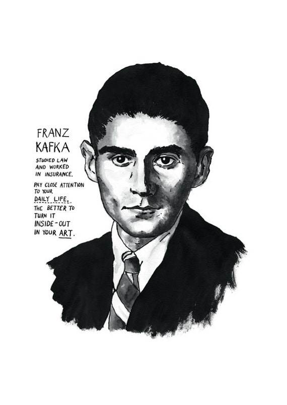 Franz Kafka Poster Print Great Writers | Etsy