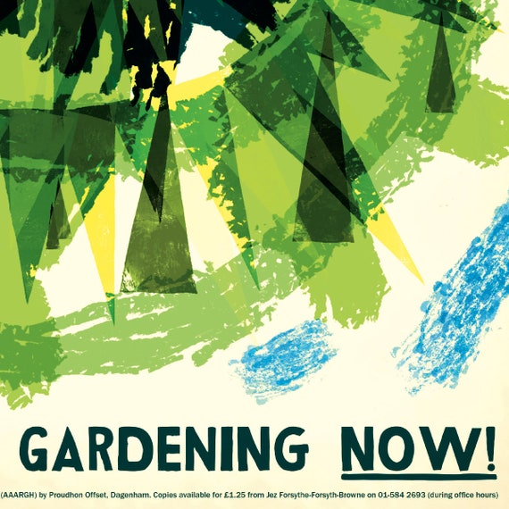 Anarchist Gardening Poster, Humorous Print for Garden Enthusiasts