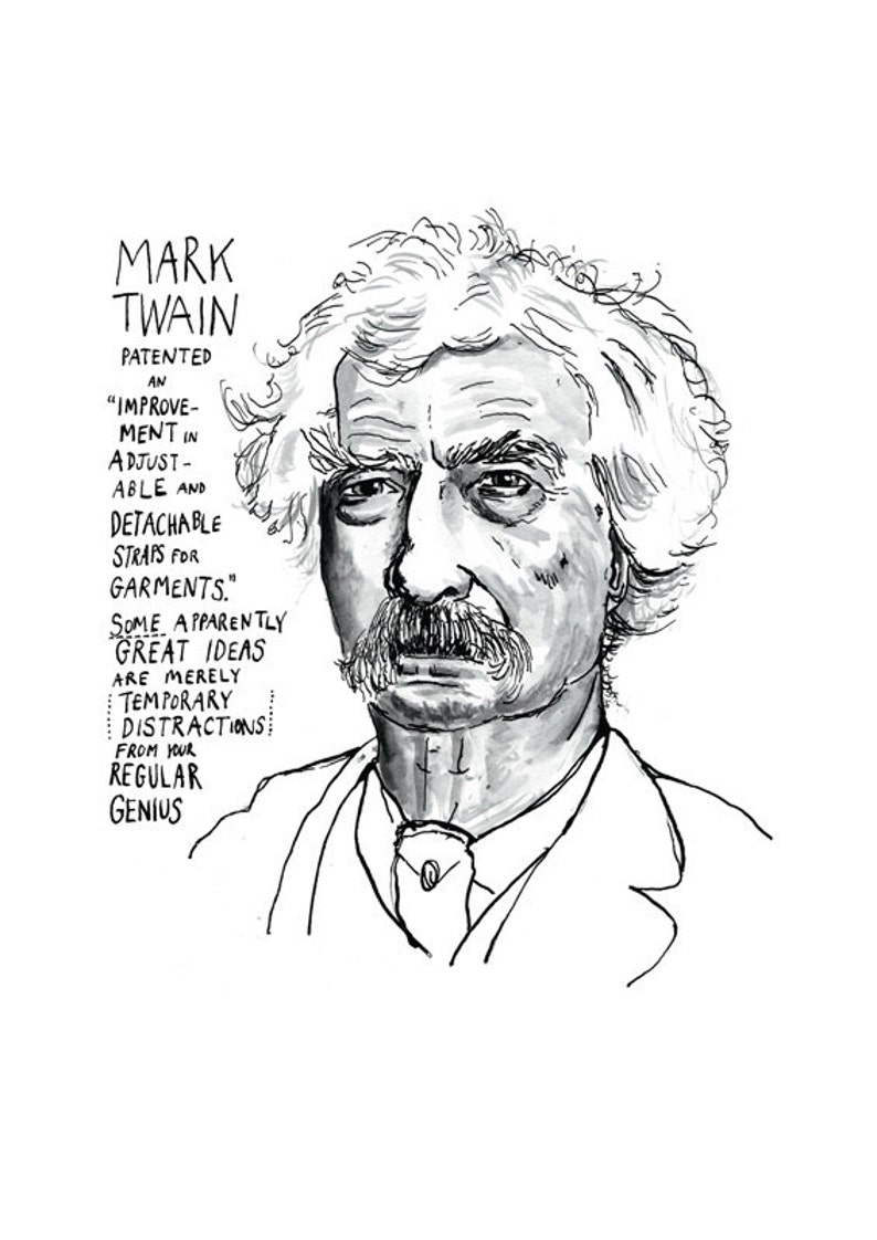 Mark Twain Poster Print Literary Heroes - Etsy