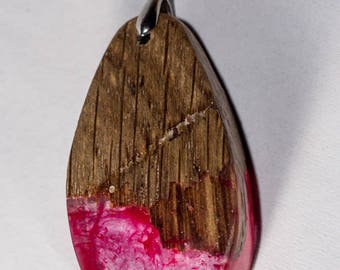 Bijoux en résine, collier de résine, pendentif en résine, collier en bois, bijoux en bois, pendentif en bois