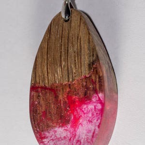 090 Resin jewelry, resin necklace, resin pendant, wooden necklace, wood jewelry, wood pendant image 2