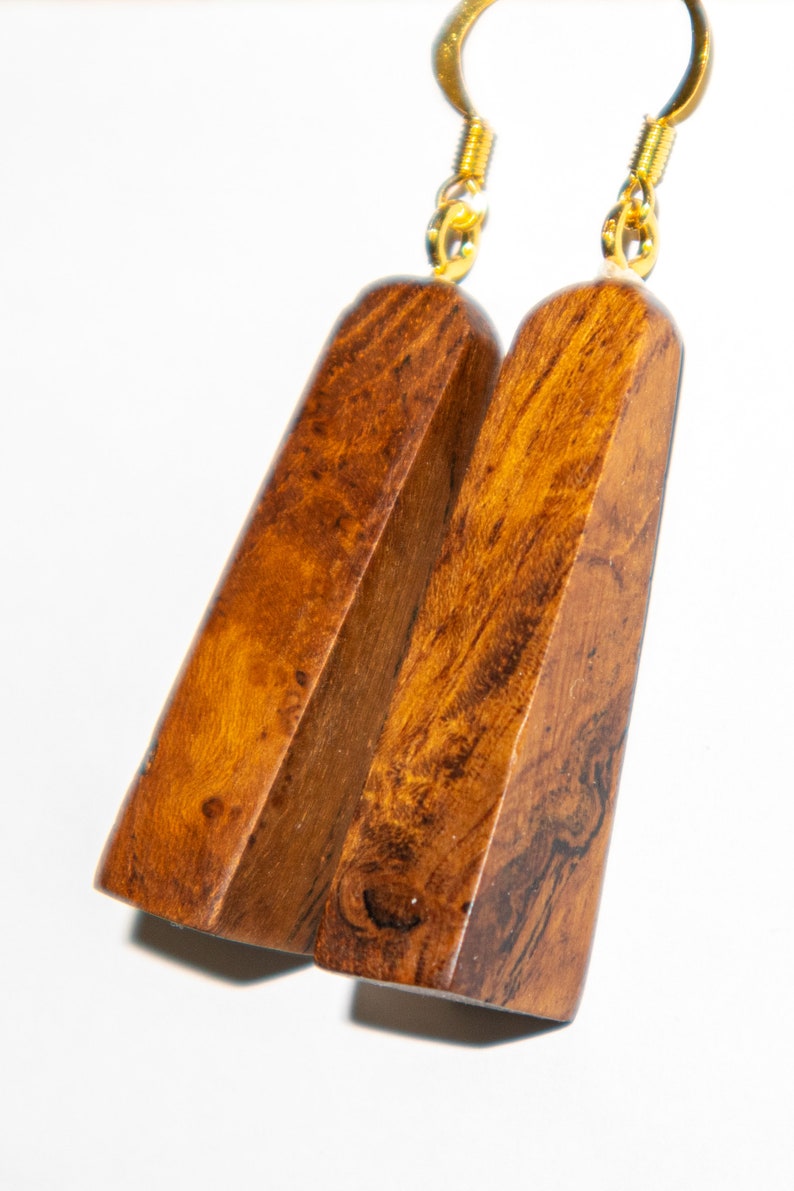 Boucles d'oreilles en bois bois exotiques image 2