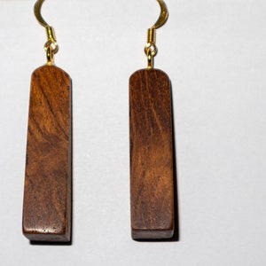 Boucles d'oreilles en bois bois exotiques image 1