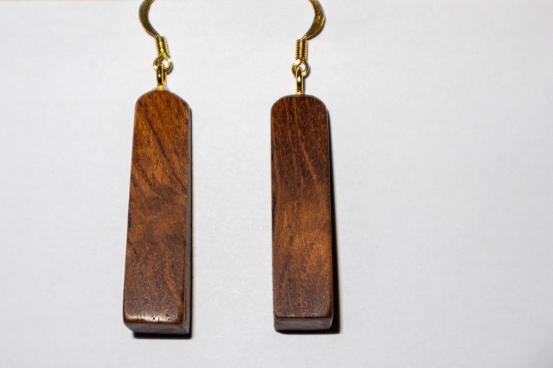 Boucles d'oreilles en bois bois exotiques image 1