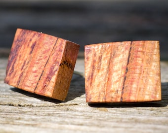 Pendientes de madera de tigre