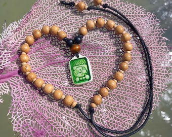 Maya Sternzeichen Chen Anhänger – Wassermann Halskette für Boho, spirituelle oder Reise Geschenke – Azteken Schmuck 18-Jan bis 6-Feb