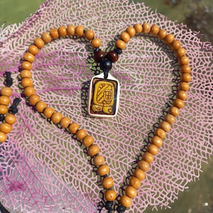 Mayan Zodiac Sign Pendant – Pop Aug 11–30, Tribal Gift for New Beginnings and Creativity, Ethnic Jewelry