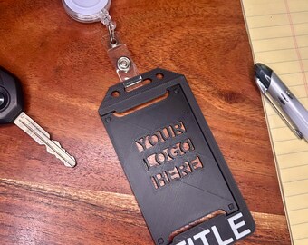 Custom Badge Holder with Title