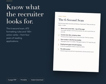 ATS Resume Checklist | Recruiter 6-Second Scan, Keyword Guide (PDF Download)