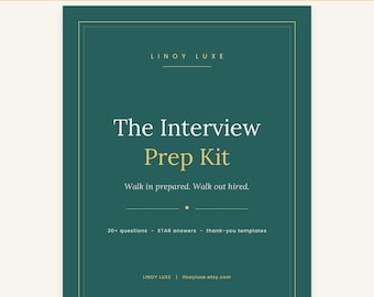 Interview Prep Kit | STAR Method Worksheet, Behavioral Questions (Digital Download)