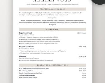 Career Change Resume Template | Transferable Skills CV (ATS Friendly)