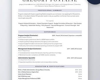Federal Resume Template | USAJOBS Application and GS Grades (ATS Friendly)