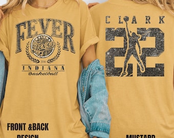 Retro Indiana Fever Shirt, Basketball Fan Gift, Comfort Colors Tee,Front and Back Print Option