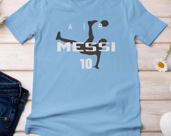 Air Messi #10 Jersey Style Shirt, Argentina Soccer Fan Gift
