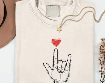 ASL I Love You Sweatshirt, Valentine's Day Hand Sign Unisex Shirt