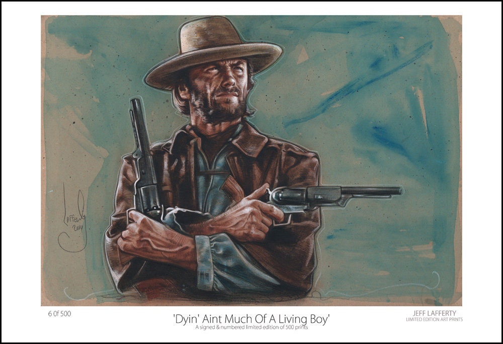 Clint Eastwood / Josey Wales - Limited Edition Art Print by Jeff Lafferty.