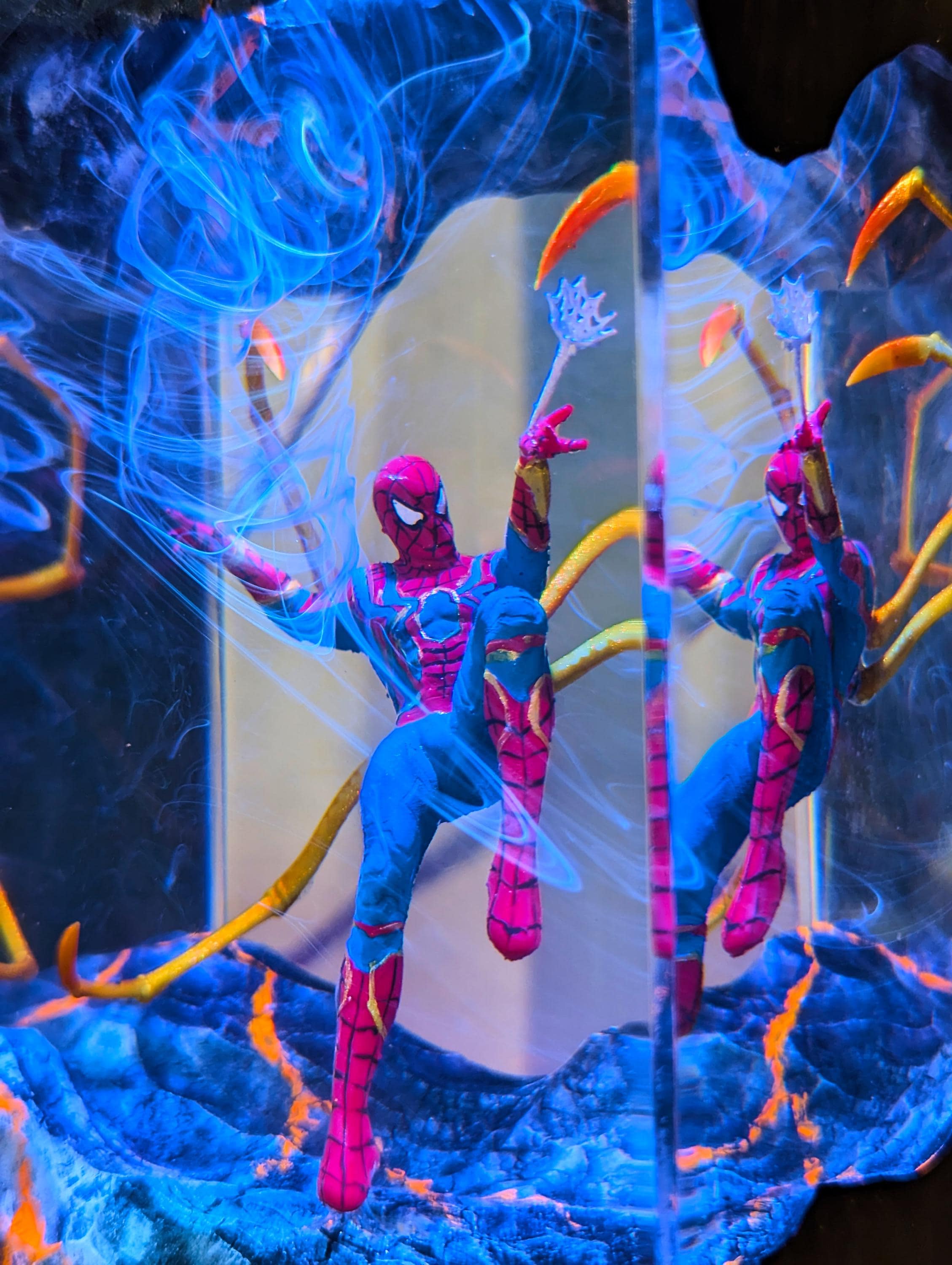 Spider-man Resin Lamp, Spider-man Diorama Light, Marvel Superhero