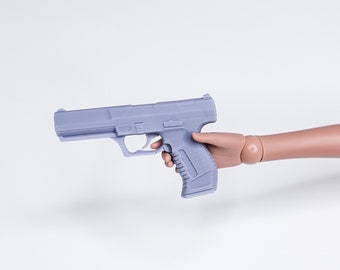 Hand Gun - Smart Doll Weapon Prop Resin 3D printed Vinyl BJD 1:3 1/3 scale Gunslinger Cosplay Authority RPG Apocalyptic Video Game