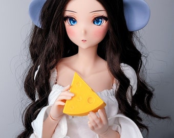 Mouse Ears and Cheese for Smart Doll - Resin 3D printed Vinyl BJD Accessory