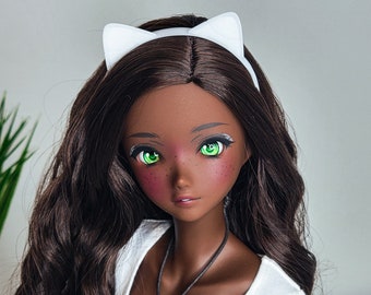 Repro V2 Mecha Cat Ears for Smart Doll / Cybernetic Meow Ears Headband / Resin 3D printed Vinyl BJD