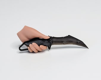 Knife - Smart Doll Weapon Prop Resin 3D printed Vinyl BJD 1:3 1/3 scale DnD Thief Rogue Higgs Death Stranding