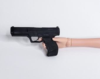 Hand Gun - Smart Doll Weapon Prop Resin 3D printed Vinyl BJD 1:3 1/3 scale Gunslinger Cosplay Authority RPG Apocalyptic Video Game