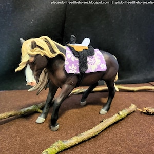1:20 or 112 Scale Adjustable Tree Western Saddle and Pad Set (Style Set)