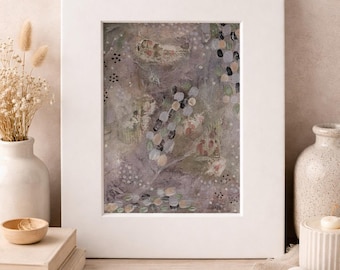 Quiet Passage Eins | Original Mixed Media Gemälde | 5×7 Kunst Mattiert bis 8×10