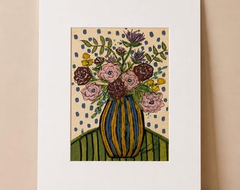 Whimsical Vase Painting- Original Acrylic painting
