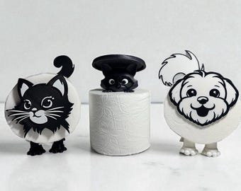 Toilet Roll Buddies / Bathroom Decor / 3D Printed Pets