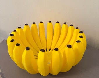 3D Printed Banana Fruit Bowl / Basket / Fun Kitchen Decor / Unique Countertop Storage Bowl