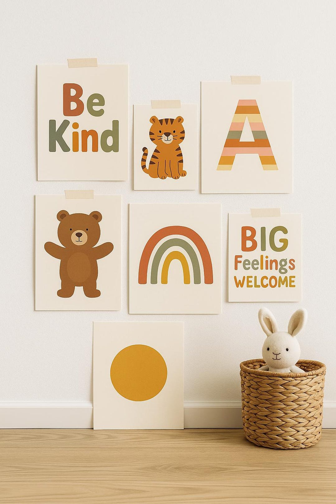 Frameless Playroom Posters – 6 Printable Wall Art Designs for Kids Room ...