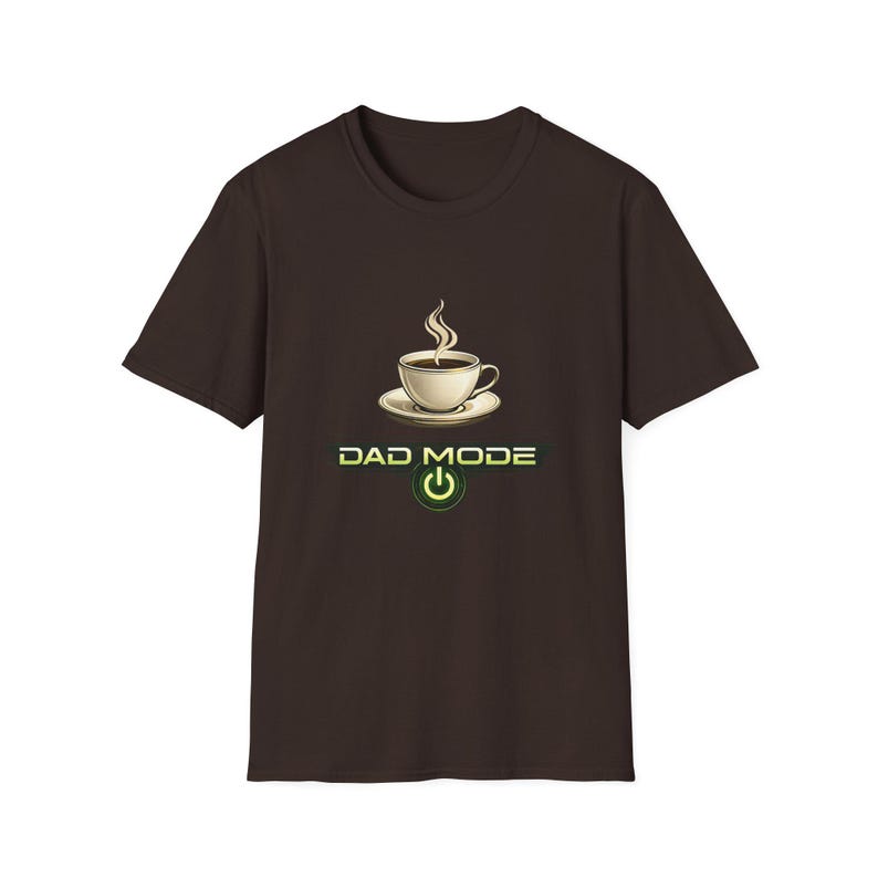 Dad Mode Coffee Cup T-Shirt | Funny Dad Tee, Morning Coffee Shirt image 5