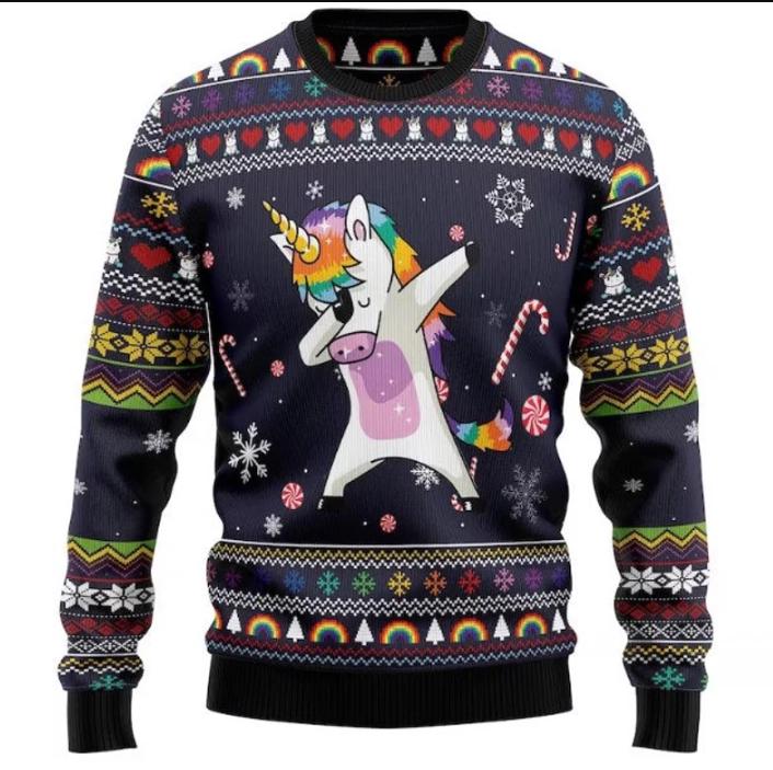 Discover Unicorn Ugly Christmas Sweater, Funny Unicorn Holiday Pullover Sweater for Kid, Adult, Unicorn Sweatshirt