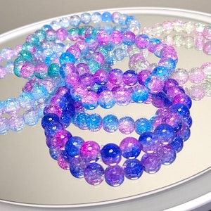 Crackle Bead Bracelets with Stretchy Cord