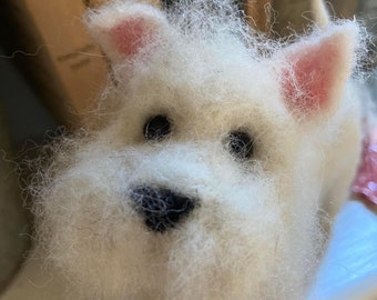 Felted Westhighland terrier made to order