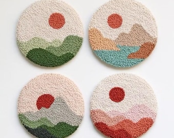 Posavasos personalizados con aguja de punzón, regalos únicos para amigos y regalos de inauguración de la casa.