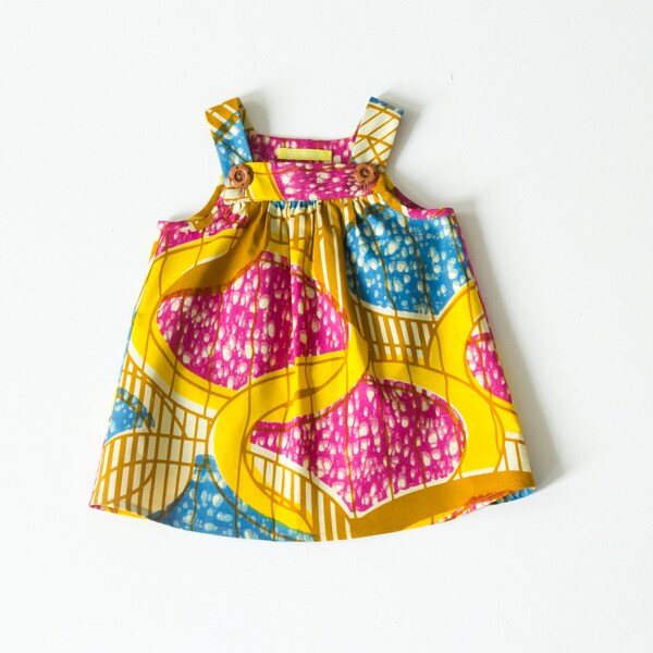 Babykleid mit afrikanischen print, Ankara Trägerkleid Baby, Baby Latzhose, afrikanische Babykleid, Ankara-Baby-Kleid, ersten Geburtstag Kleid, Babykleid