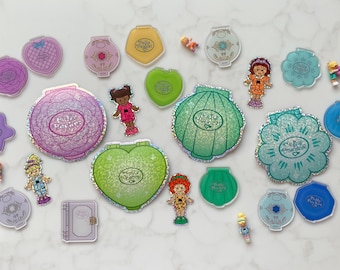 Polly Pocket Stickers | Set of 8