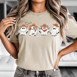 Funny Ghost Cowboy T-Shirt, Western Halloween Shirt, Country Cowboy Gift, Spooky Season Shirt, Trick Or Treat T-shirt, Country Cowgirl Shirt