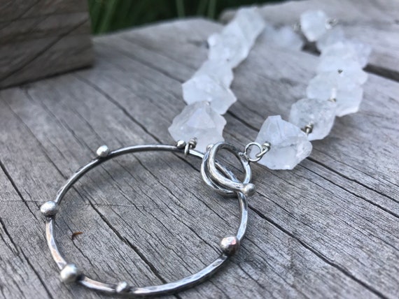 Raw Crystal Necklace Bridal
