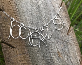 Personalized Initial Delicate Silver Necklace