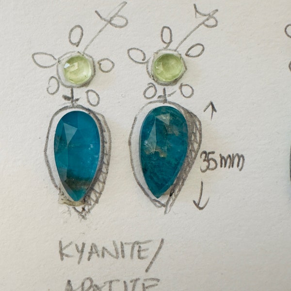 Gemstone Dangly Statement Earrings, Custom Earrings , Special Occasions Earrings