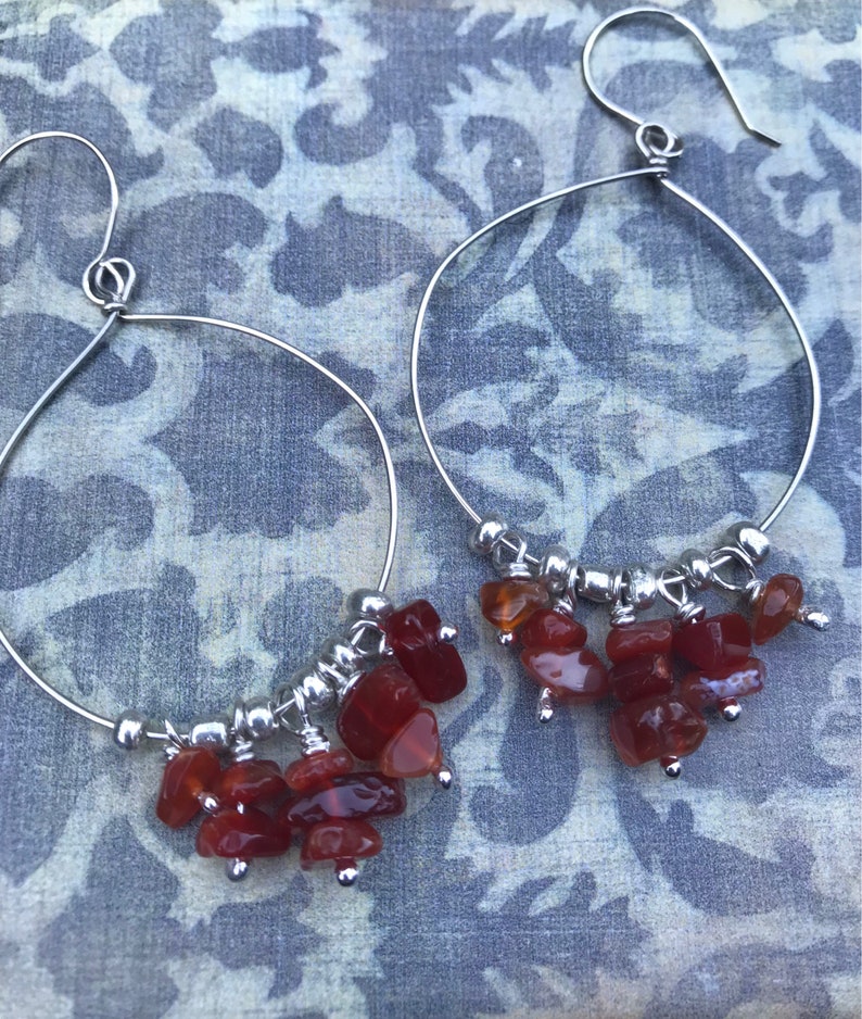 Amazonite Gemstone Chandelier Silver Earrings