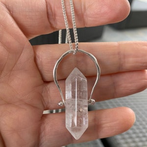 Crystal Rock Quartz April Birthstone Necklaces image 8